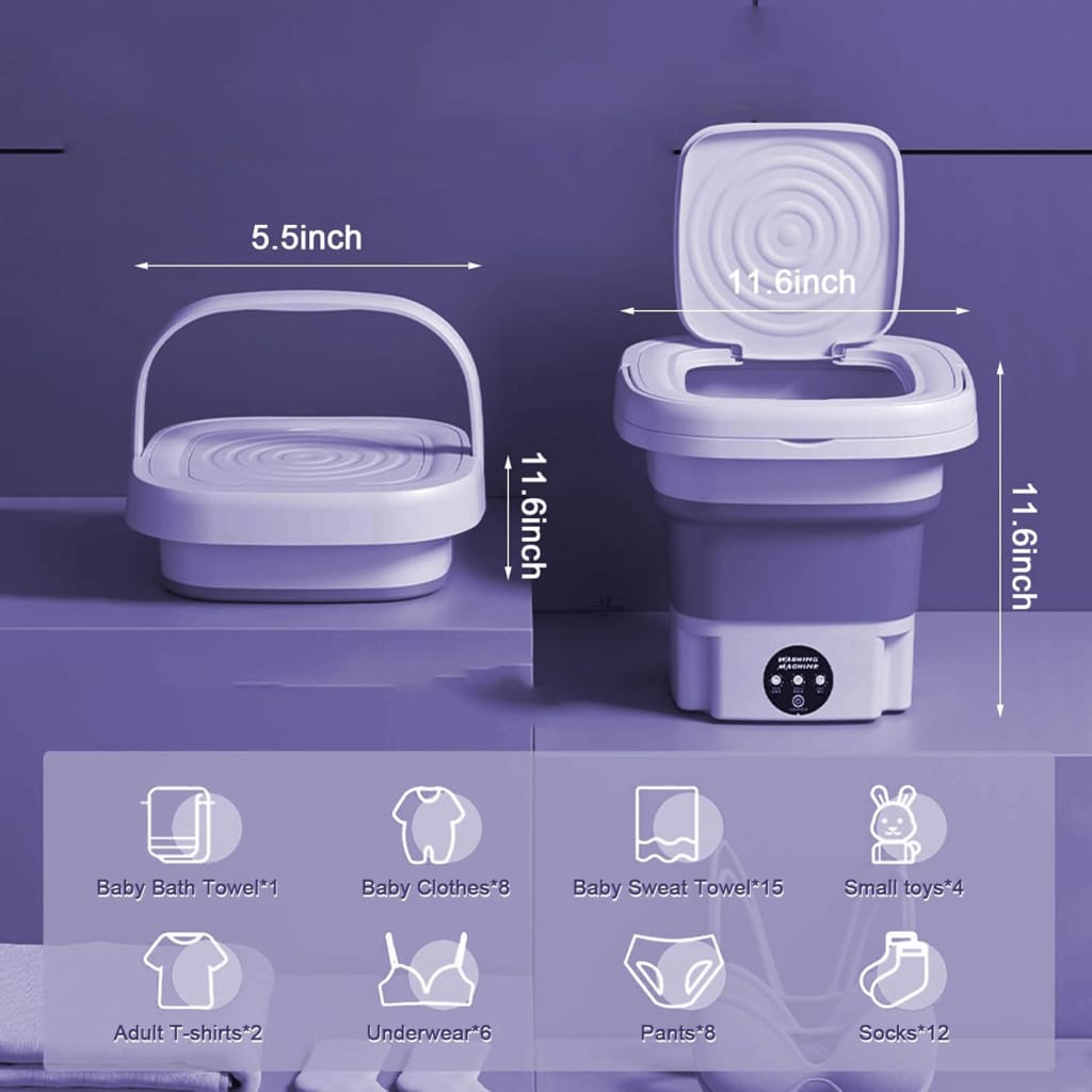 غسالة الملابس المحمولة من السيليكون (مع عصارة)