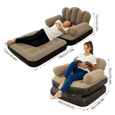 سرير هوائي قابل للتحويل إلى كرسي – متعدد الاستخدامات للمنزل والرحلات