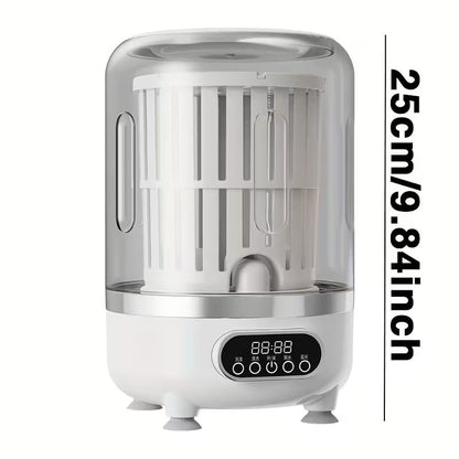 غسالة ميني محمولة بغطاء شفاف وشاشة ديجيتال – سعة 2.5 كجم – 25 سم